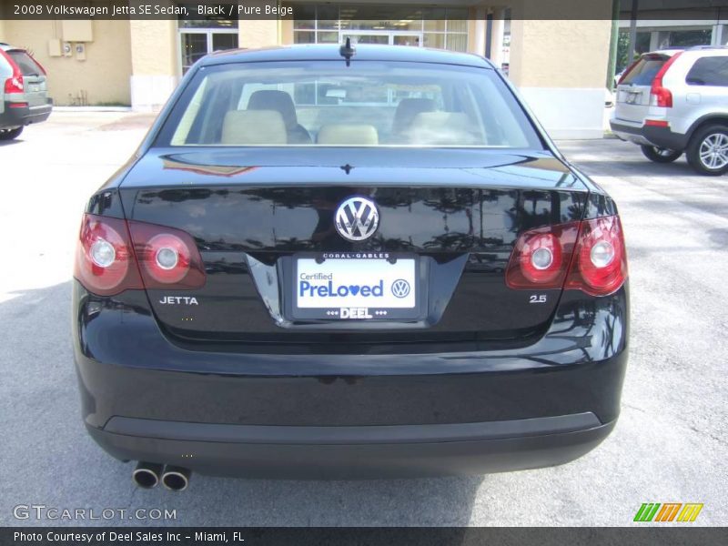 Black / Pure Beige 2008 Volkswagen Jetta SE Sedan