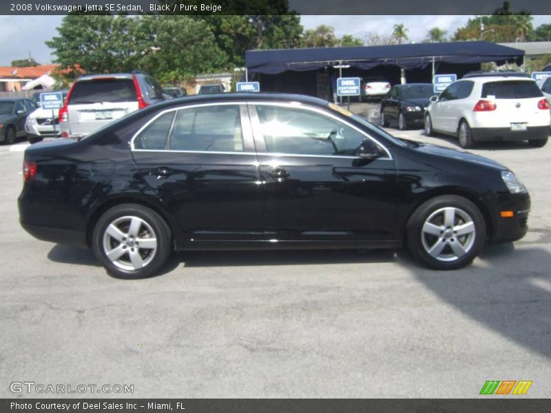 Black / Pure Beige 2008 Volkswagen Jetta SE Sedan