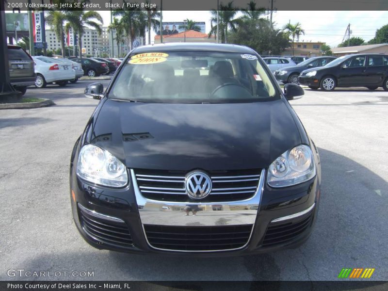 Black / Pure Beige 2008 Volkswagen Jetta SE Sedan