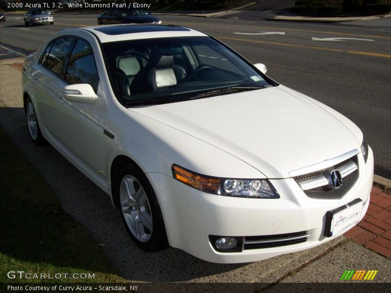 White Diamond Pearl / Ebony 2008 Acura TL 3.2
