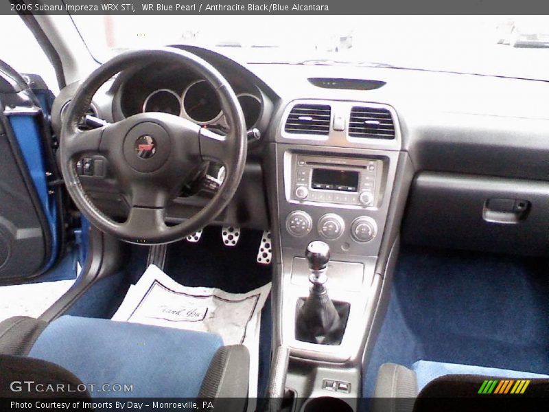 WR Blue Pearl / Anthracite Black/Blue Alcantara 2006 Subaru Impreza WRX STi