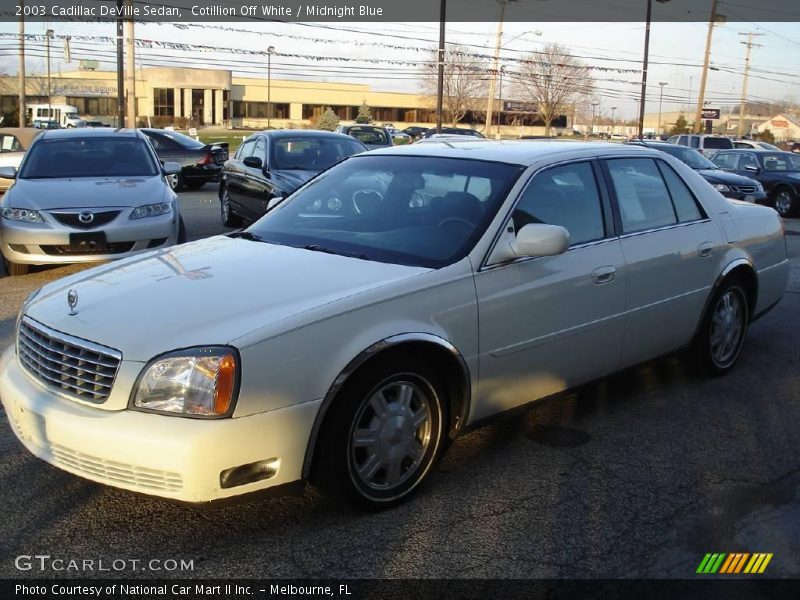 Cotillion Off White / Midnight Blue 2003 Cadillac DeVille Sedan