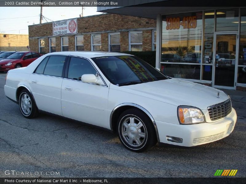 Cotillion Off White / Midnight Blue 2003 Cadillac DeVille Sedan