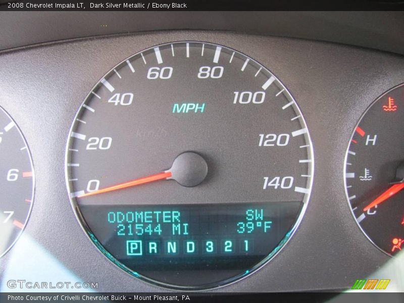 Dark Silver Metallic / Ebony Black 2008 Chevrolet Impala LT