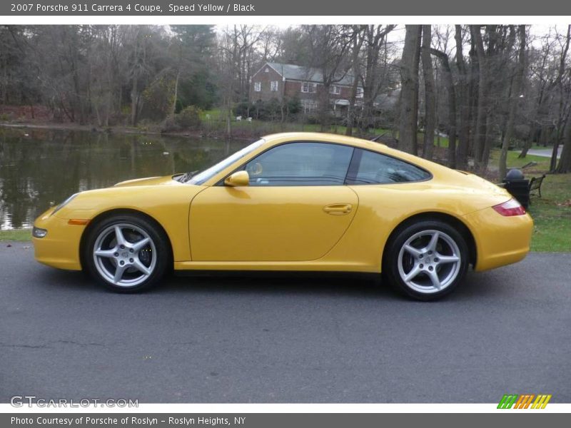 Speed Yellow / Black 2007 Porsche 911 Carrera 4 Coupe