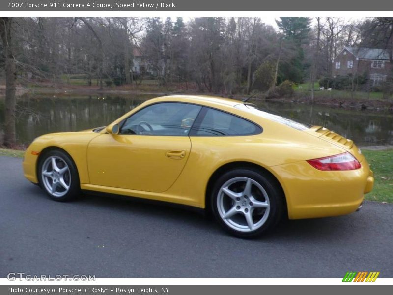 Speed Yellow / Black 2007 Porsche 911 Carrera 4 Coupe