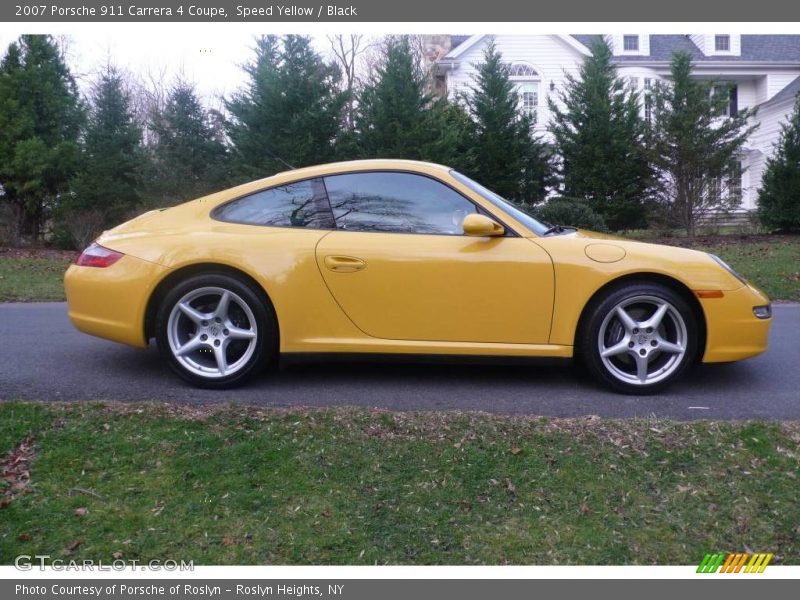 Speed Yellow / Black 2007 Porsche 911 Carrera 4 Coupe