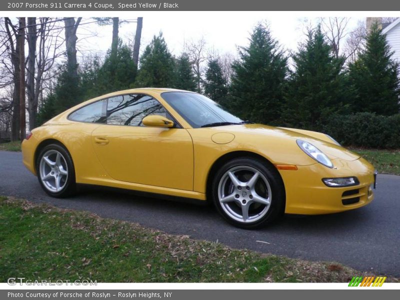 Speed Yellow / Black 2007 Porsche 911 Carrera 4 Coupe