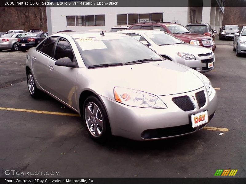 Liquid Silver Metallic / Ebony Black 2008 Pontiac G6 GT Sedan