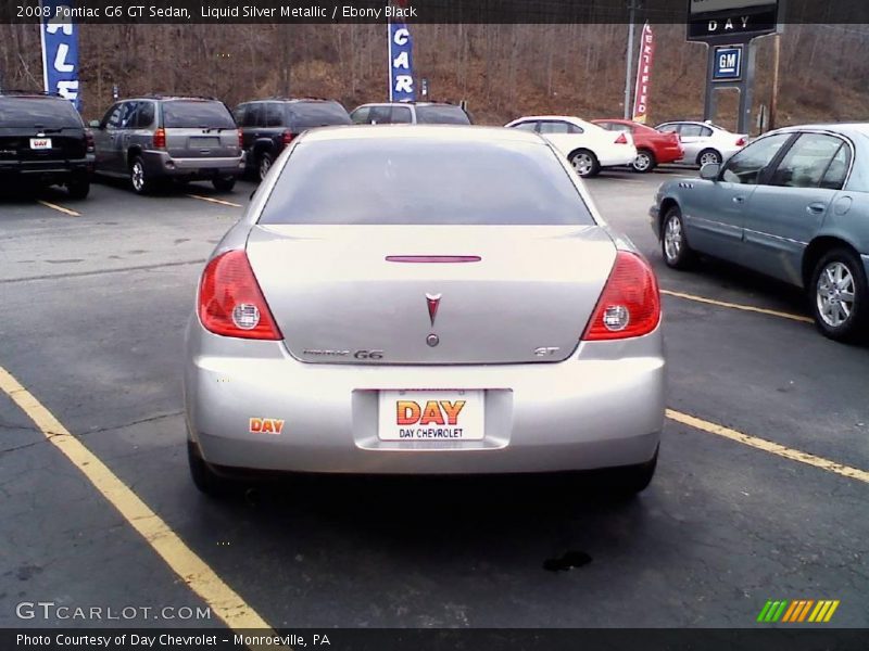 Liquid Silver Metallic / Ebony Black 2008 Pontiac G6 GT Sedan