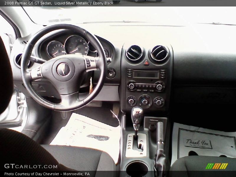 Liquid Silver Metallic / Ebony Black 2008 Pontiac G6 GT Sedan
