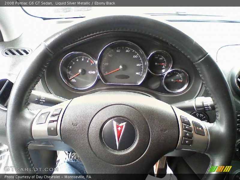 Liquid Silver Metallic / Ebony Black 2008 Pontiac G6 GT Sedan