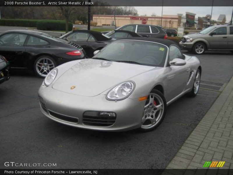 Arctic Silver Metallic / Black 2008 Porsche Boxster S