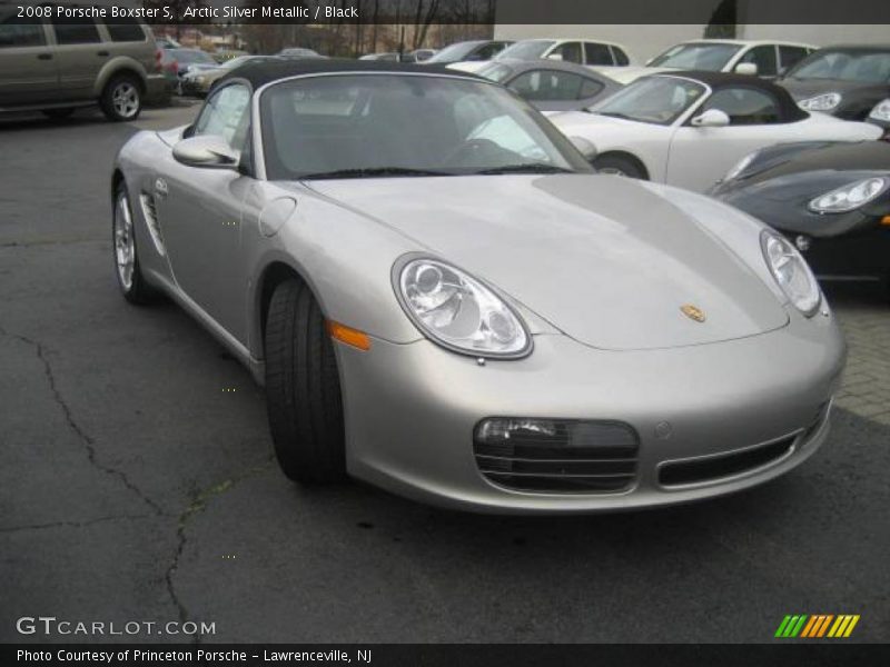 Arctic Silver Metallic / Black 2008 Porsche Boxster S
