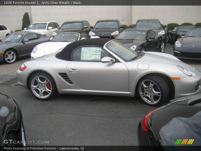 Arctic Silver Metallic / Black 2008 Porsche Boxster S