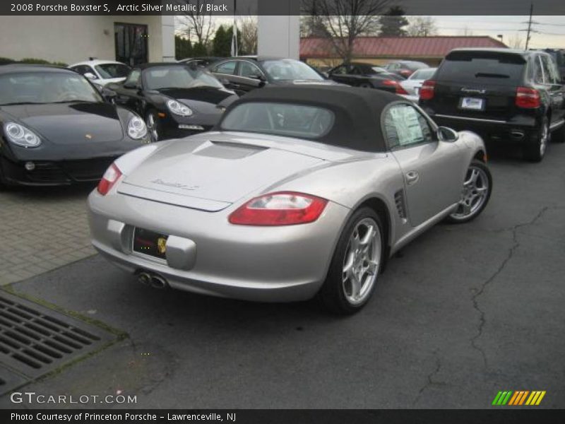 Arctic Silver Metallic / Black 2008 Porsche Boxster S
