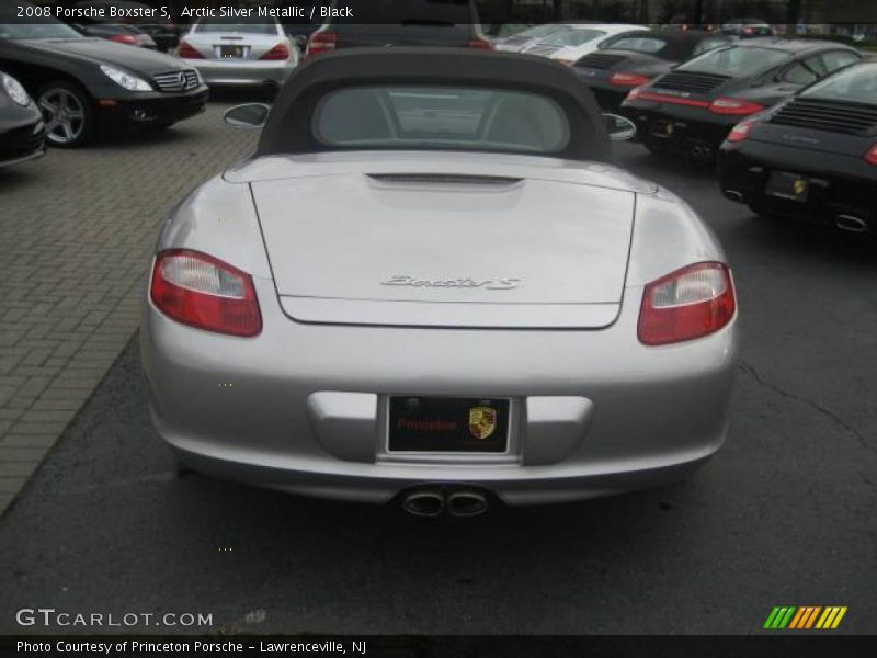 Arctic Silver Metallic / Black 2008 Porsche Boxster S