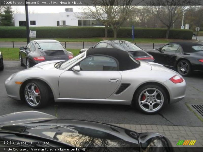 Arctic Silver Metallic / Black 2008 Porsche Boxster S