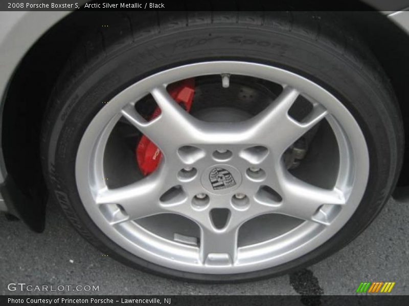 Arctic Silver Metallic / Black 2008 Porsche Boxster S