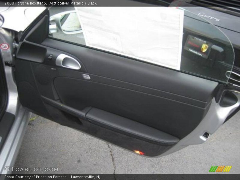 Arctic Silver Metallic / Black 2008 Porsche Boxster S