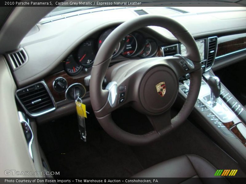 Carbon Grey Metallic / Espresso Natural Leather 2010 Porsche Panamera S