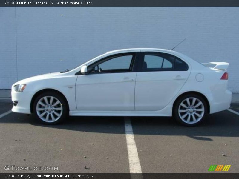 Wicked White / Black 2008 Mitsubishi Lancer GTS