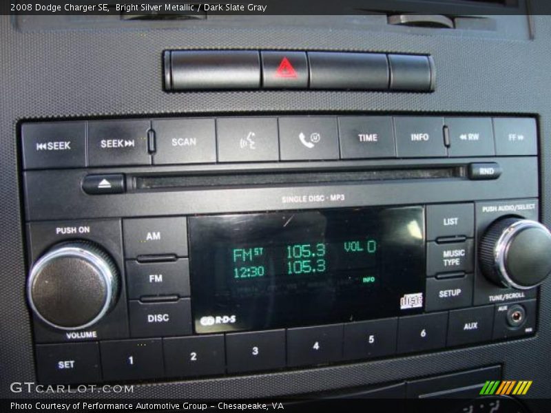 Bright Silver Metallic / Dark Slate Gray 2008 Dodge Charger SE