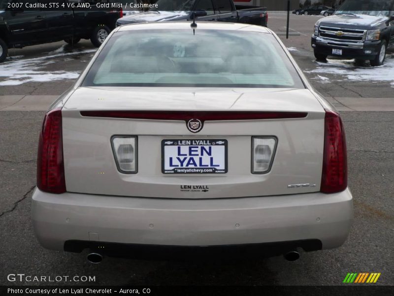 Gold Mist / Cashmere 2007 Cadillac STS 4 V6 AWD