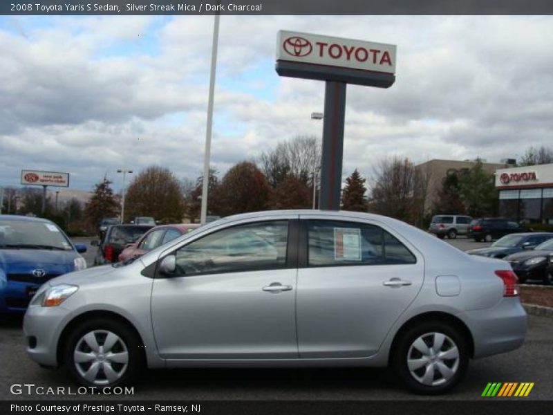 Silver Streak Mica / Dark Charcoal 2008 Toyota Yaris S Sedan