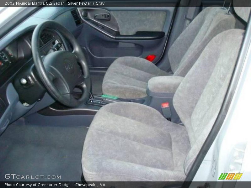 Silver Pewter / Gray 2003 Hyundai Elantra GLS Sedan