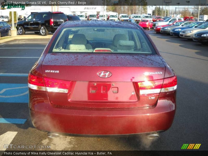 Dark Cherry Red / Beige 2007 Hyundai Sonata SE V6