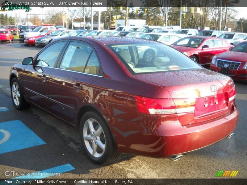 Dark Cherry Red / Beige 2007 Hyundai Sonata SE V6