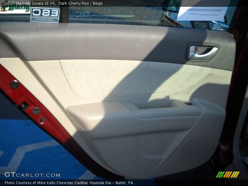 Dark Cherry Red / Beige 2007 Hyundai Sonata SE V6