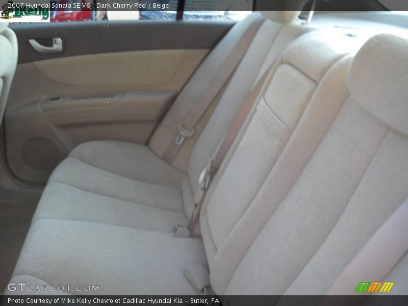 Dark Cherry Red / Beige 2007 Hyundai Sonata SE V6