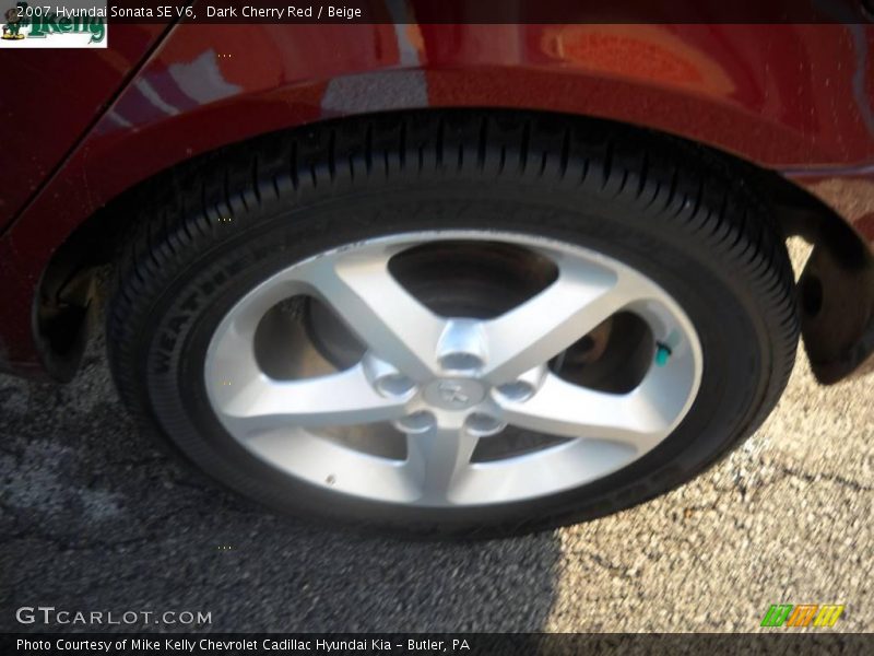 Dark Cherry Red / Beige 2007 Hyundai Sonata SE V6