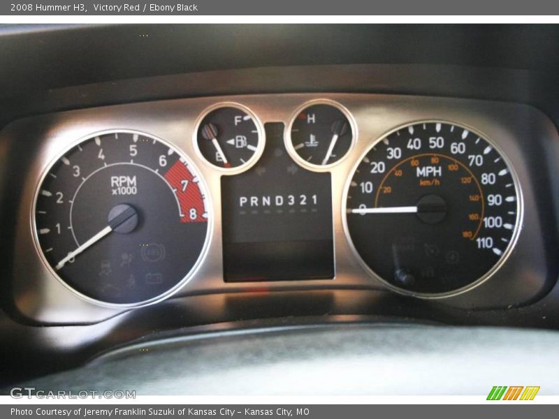 Victory Red / Ebony Black 2008 Hummer H3