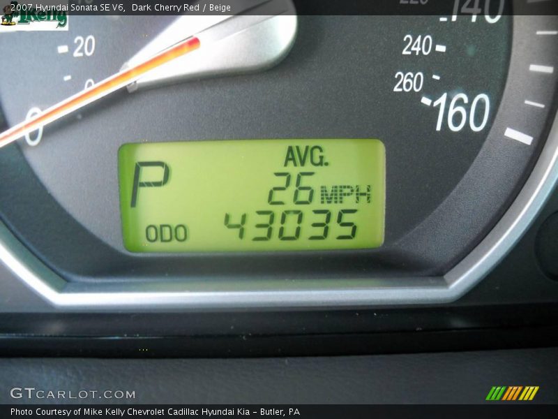 Dark Cherry Red / Beige 2007 Hyundai Sonata SE V6