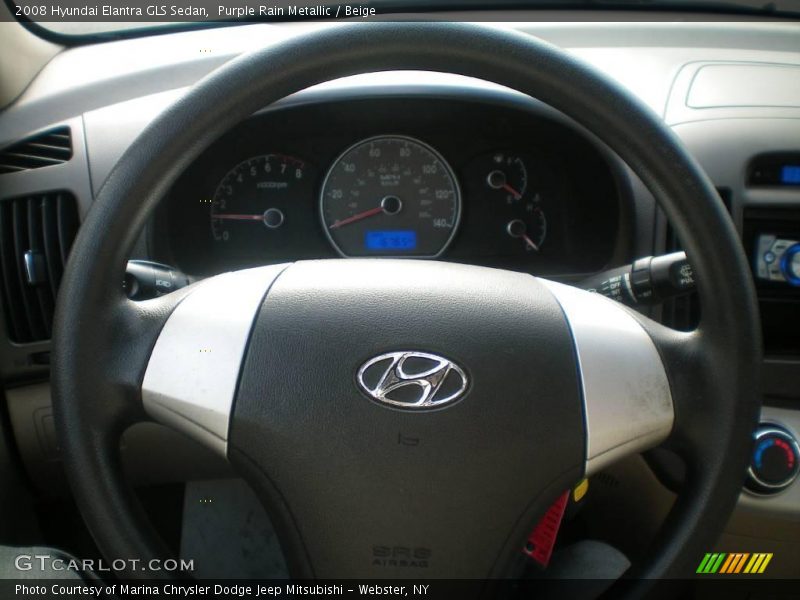 Purple Rain Metallic / Beige 2008 Hyundai Elantra GLS Sedan