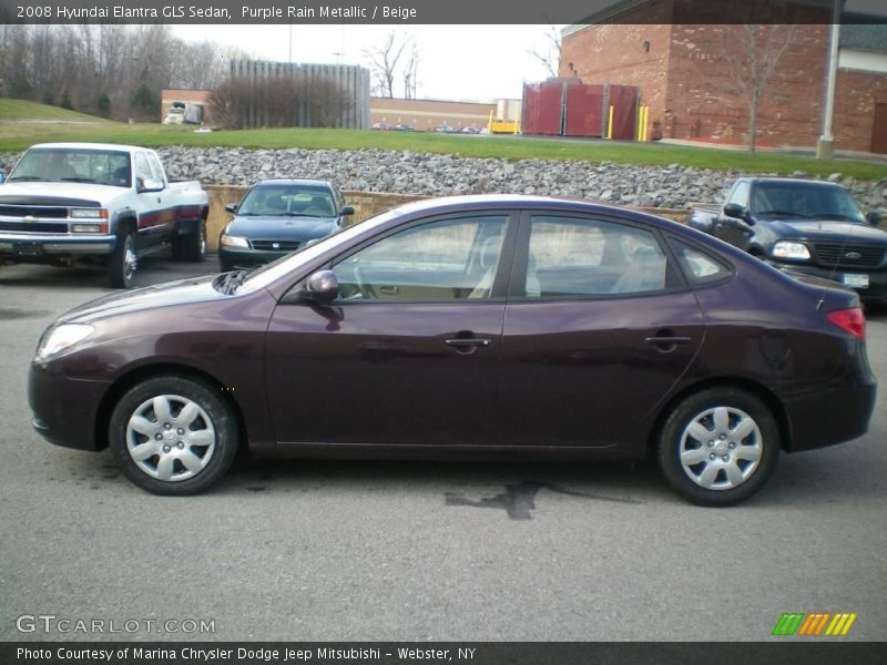 Purple Rain Metallic / Beige 2008 Hyundai Elantra GLS Sedan