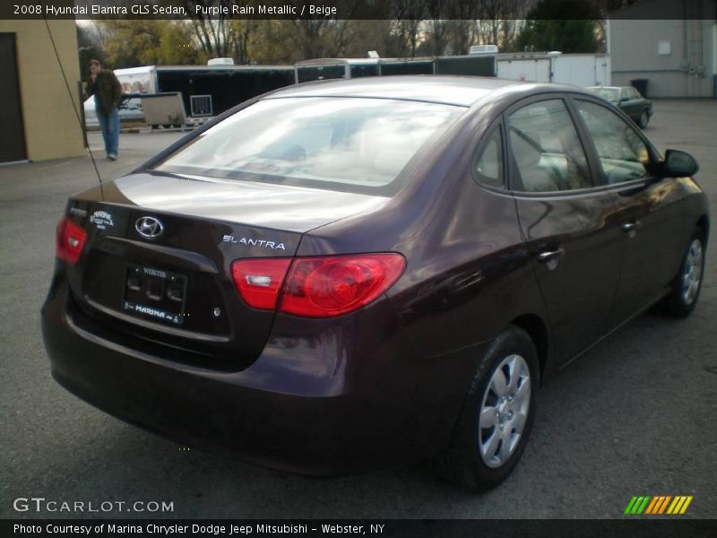 Purple Rain Metallic / Beige 2008 Hyundai Elantra GLS Sedan