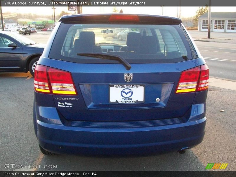 Deep Water Blue Pearl / Dark Slate Gray/Light Graystone 2009 Dodge Journey SE