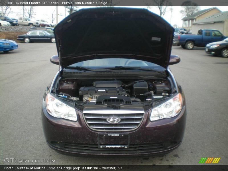 Purple Rain Metallic / Beige 2008 Hyundai Elantra GLS Sedan