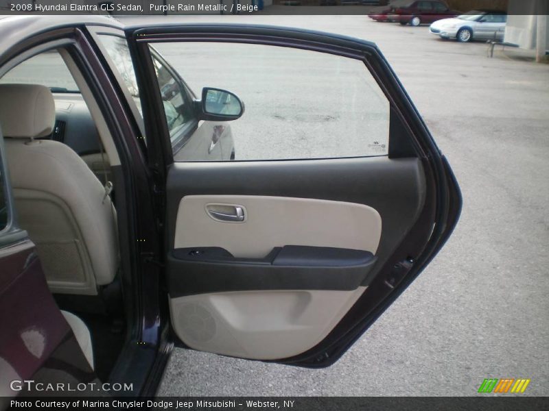 Purple Rain Metallic / Beige 2008 Hyundai Elantra GLS Sedan