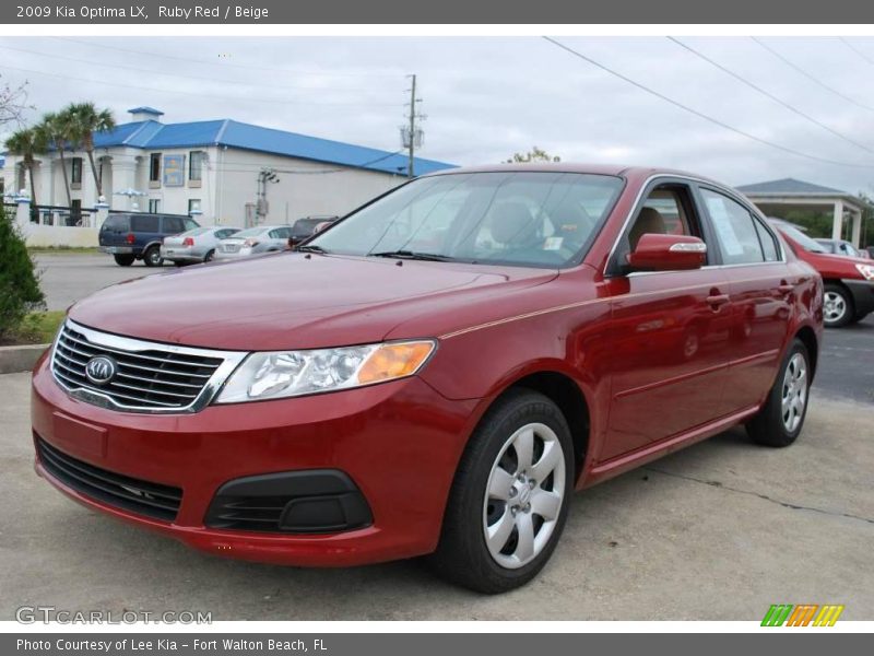 Ruby Red / Beige 2009 Kia Optima LX