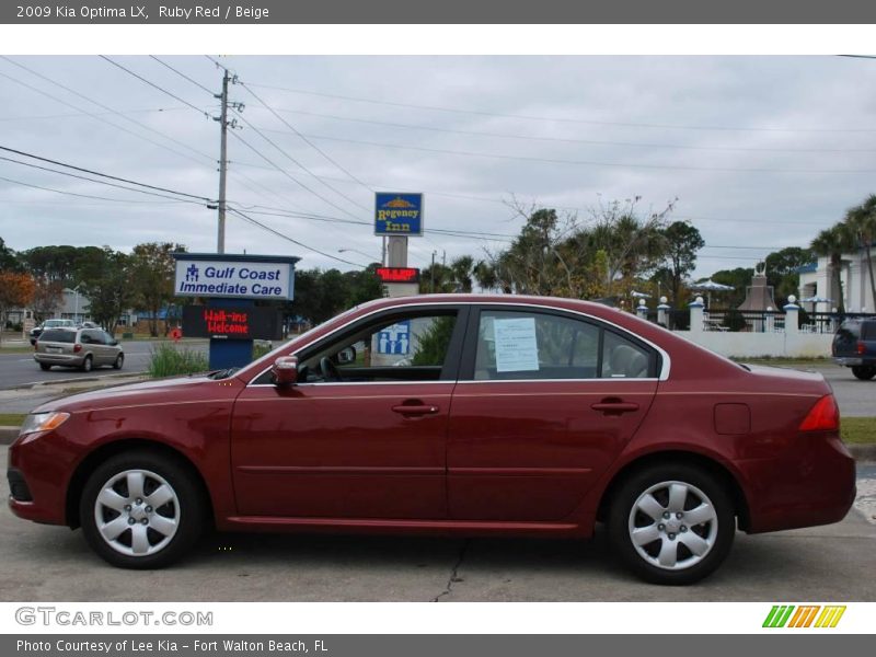Ruby Red / Beige 2009 Kia Optima LX