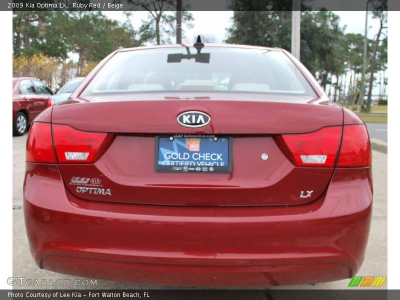 Ruby Red / Beige 2009 Kia Optima LX