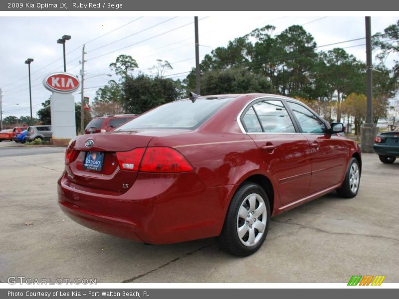 Ruby Red / Beige 2009 Kia Optima LX