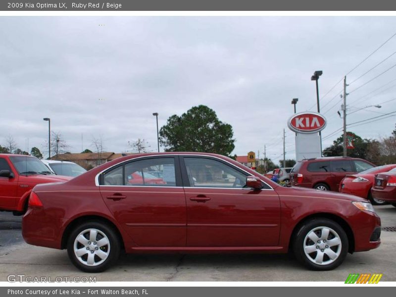 Ruby Red / Beige 2009 Kia Optima LX
