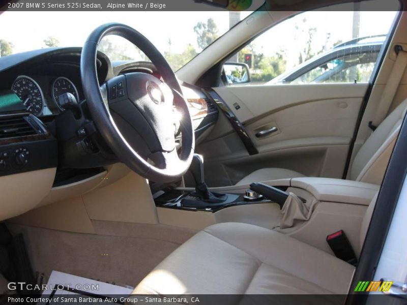 Alpine White / Beige 2007 BMW 5 Series 525i Sedan