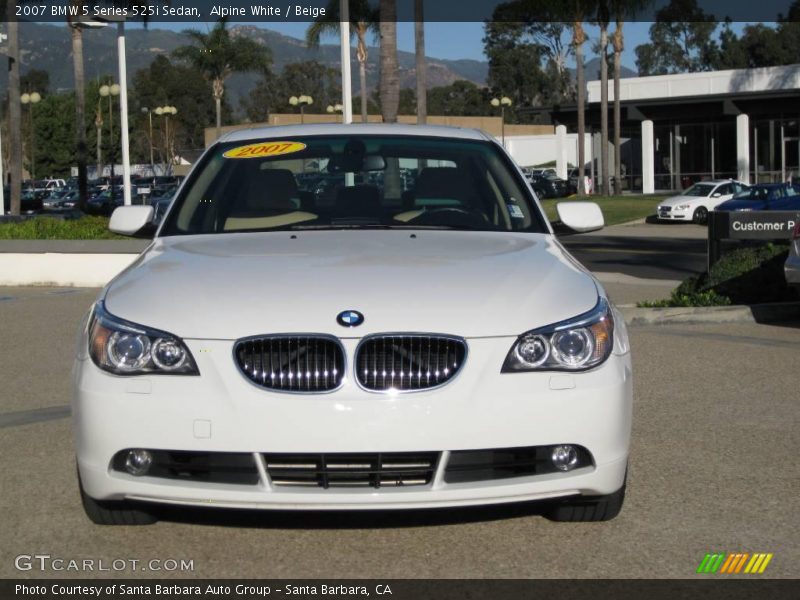 Alpine White / Beige 2007 BMW 5 Series 525i Sedan